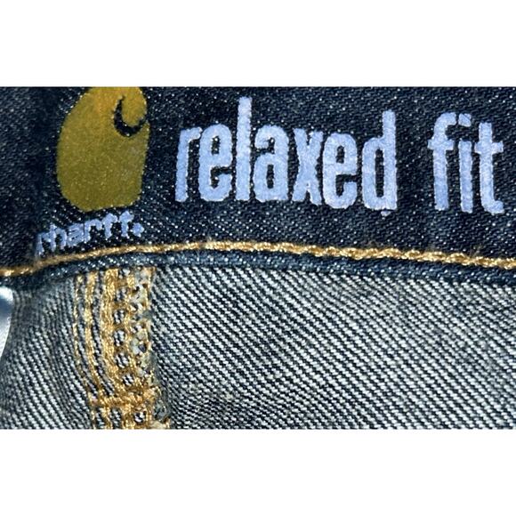 Carhartt Relaxed Fit Dark Wash Work Jeans 44X30 - Picture 5 of 6